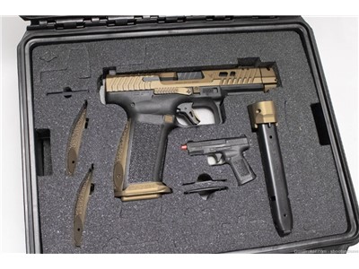 Canik TTI Combat 9mm Semi-Auto Pistol with Hard Case, Two Mags, Accessories
