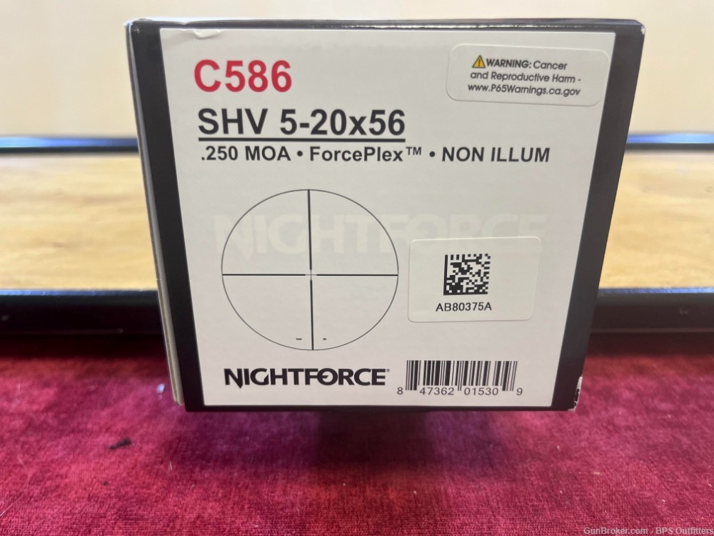 Nightforce SHV 5-20x56 Zeroset .25 MOA Scope - Demo Model No Reserve-img-3
