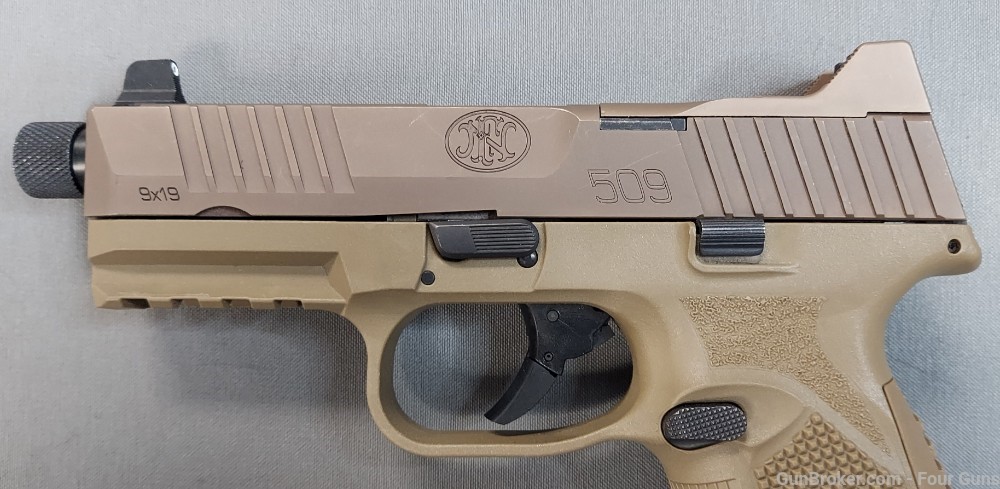 Used FN 509 Tactical Semi-Auto Pistol 9mm 4.5" Barrel 17 $ 24 Rd Mags-img-2