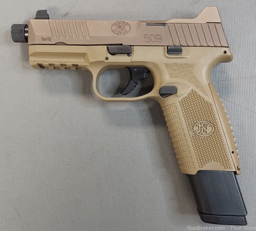 Used FN 509 Tactical Semi-Auto Pistol 9mm 4.5" Barrel 17 $ 24 Rd Mags-img-4
