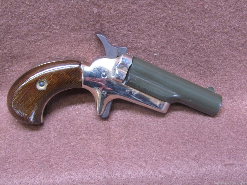 Colt Derringer 22 Short Single Shot Pistol with Wood Presentation Case-img-4