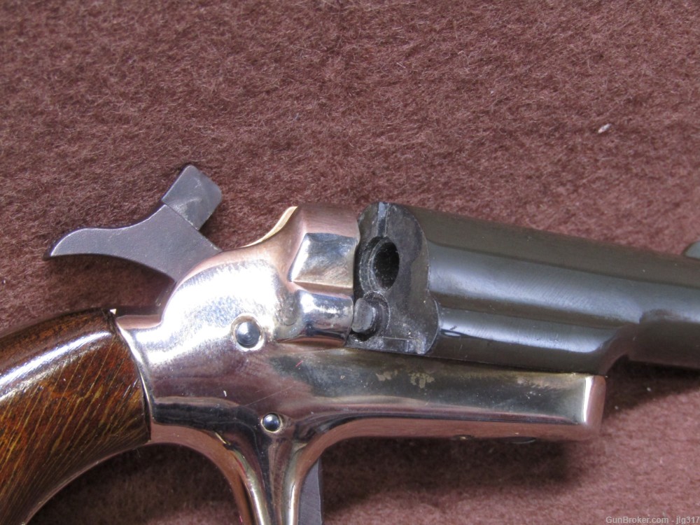 Colt Derringer 22 Short Single Shot Pistol with Wood Presentation Case-img-7