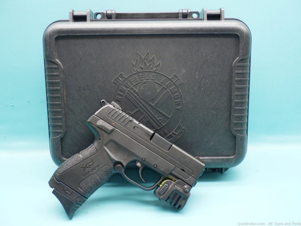 Springfield Armory XD-E 9mm 3.3"bbl Pistol W/ Laser, Case, & 2 Mags PENNY!-img-0