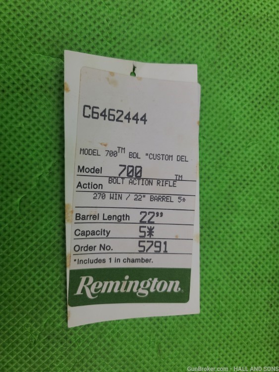 Remington 700 BDL * CUSTOM DELUXE * 270 Win * BORN 1989 IN ORIGINAL BOX-img-6