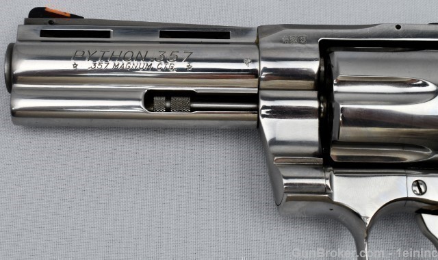 Colt Python 4" 1st Gen. 1994 Polish Stainless with Case-img-3