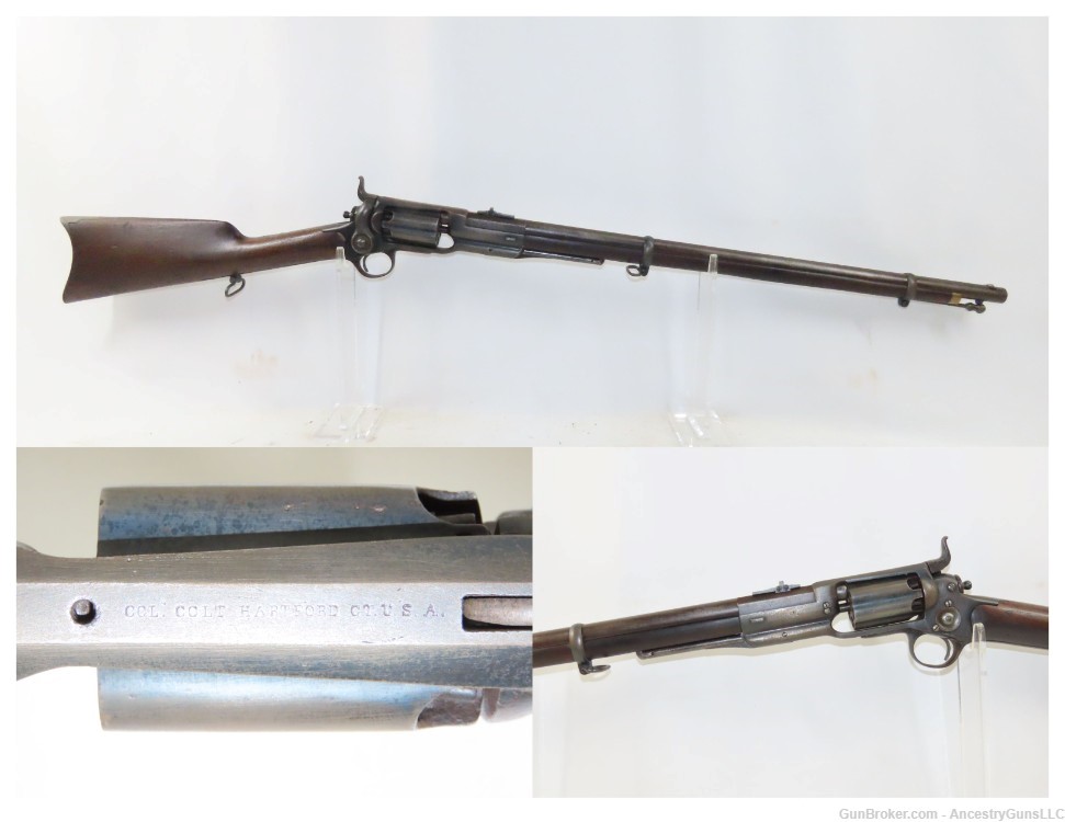 RARE COLT Model 1855 Revolving Rifle .44 Caliber ELISHA K. ROOT Civil War  -img-0