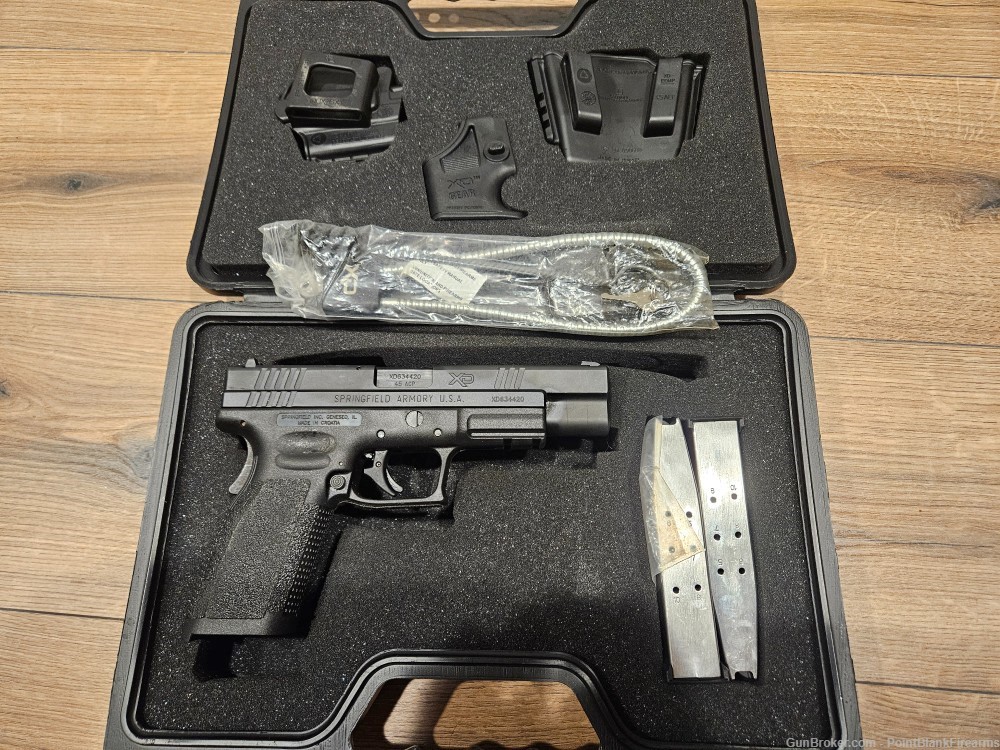 Springfield XD45 Tactical 5" Pistol XD-45 45ACP w/ 2 Mags, Case - 45 ACP-img-0