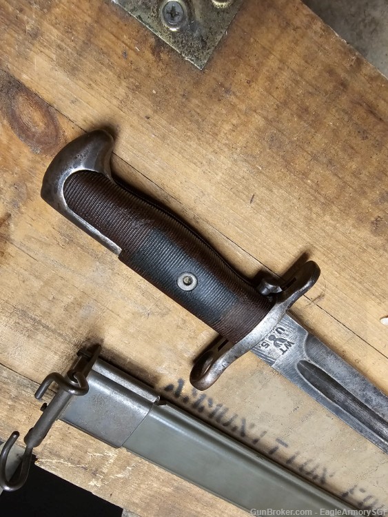 Wilde Tool WT ORIGINAL US WW2 M1 UNCUT 16" Bayonet Original Scabbard 1942-img-1