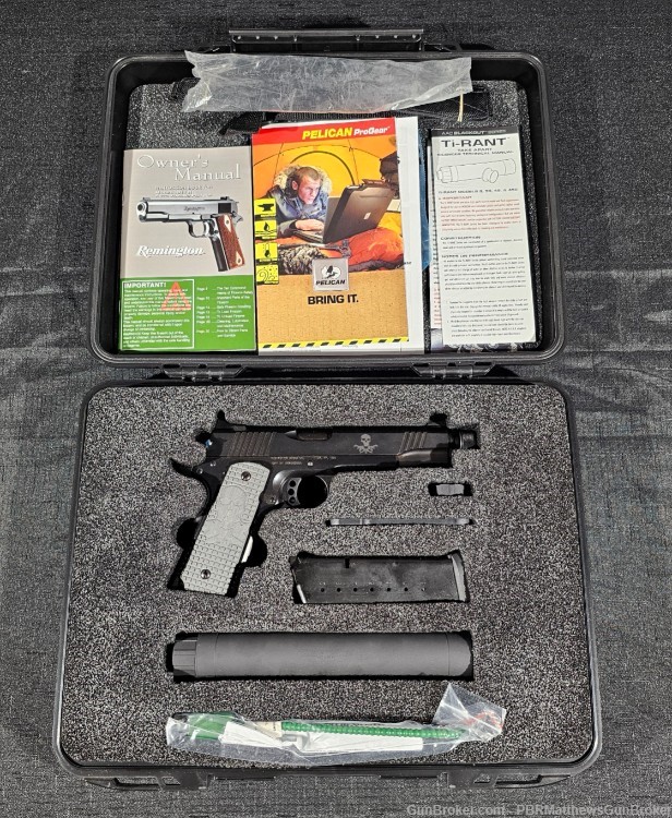 Remington Arms 1911 R1- E Semi-Automatic 45ACP Pistol with AAC Tyrant 45-img-0