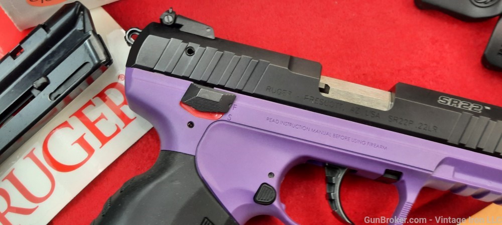 Ruger SR22 .22LR 3.5" Purple/Black *Talo Edition* 03606 NIB! NR-img-8