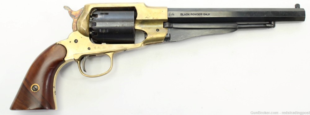 Pietta 1858 Remington 7 3/4" 44 Cal Cap & Barrel Percussion Revolver w/ Box-img-0