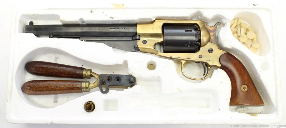 Pietta 1858 Remington 7 3/4" 44 Cal Cap & Barrel Percussion Revolver w/ Box-img-12