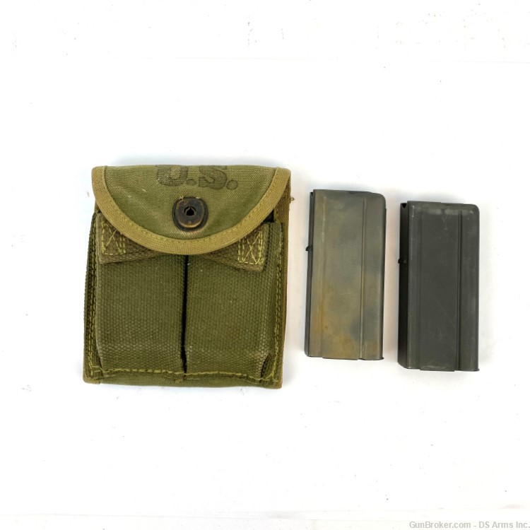 Pair of M1 Carbine 15 Round Magazines w/ GI Pouch - Used-img-0