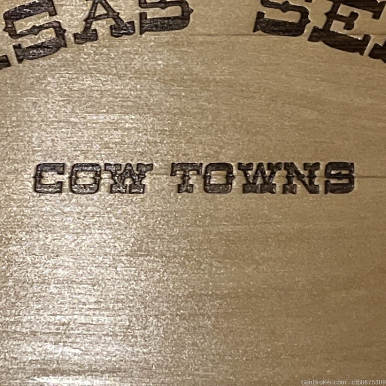 Colt Kansas Series Cow Towns Abilene Revolver Wood Box Case Display-img-2