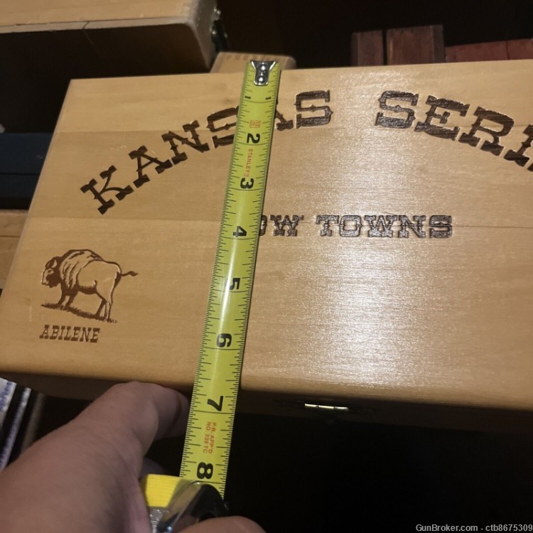 Colt Kansas Series Cow Towns Abilene Revolver Wood Box Case Display-img-8