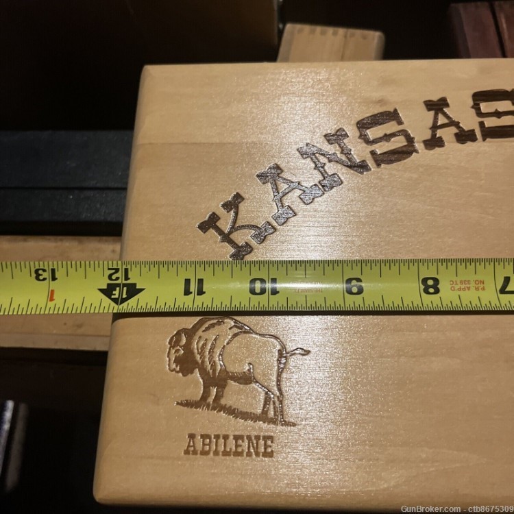 Colt Kansas Series Cow Towns Abilene Revolver Wood Box Case Display-img-7