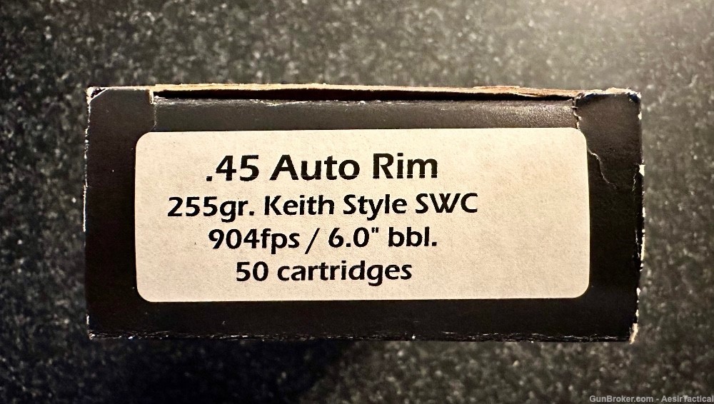 DoubleTap .45 Auto Rim 255gr Hardcast Keith-style SWC 50 rounds-img-1