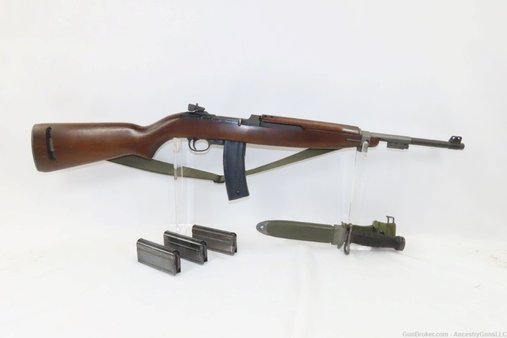 c1944 mfr. World War II & KOREA U.S. INLAND M1 Carbine M4 BAYONET WW2 C&R  -img-1