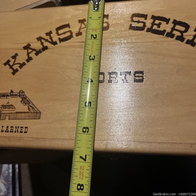 Colt Kansas Series Forts Ft Larned Pistol Revolver Wood Box Case Display-img-7