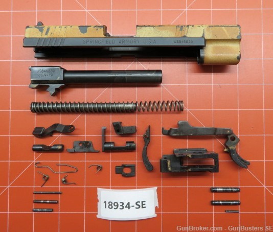 Springfield XD-9 Tactical 9mm Repair Parts #18934-SE-img-0