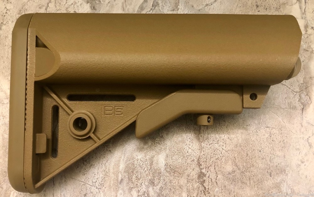 B5 Systems SOPMOD Stock AR-15/M4 Mil-Spec Collapsible Buttstock - Coyote-img-1