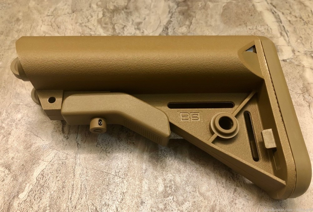 B5 Systems SOPMOD Stock AR-15/M4 Mil-Spec Collapsible Buttstock - Coyote-img-2