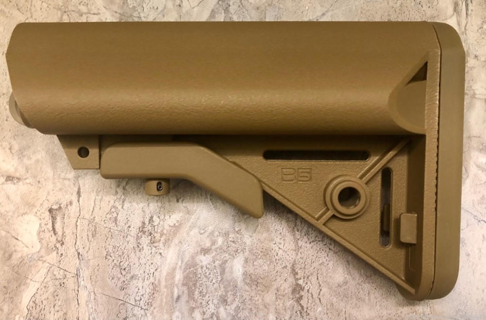 B5 Systems SOPMOD Stock AR-15/M4 Mil-Spec Collapsible Buttstock - Coyote-img-0