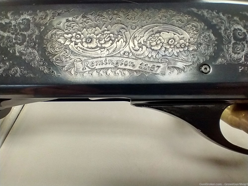 Remington 11-87 Premier 12GA Semi-Auto Shotgun Engraved 28" USED-img-3