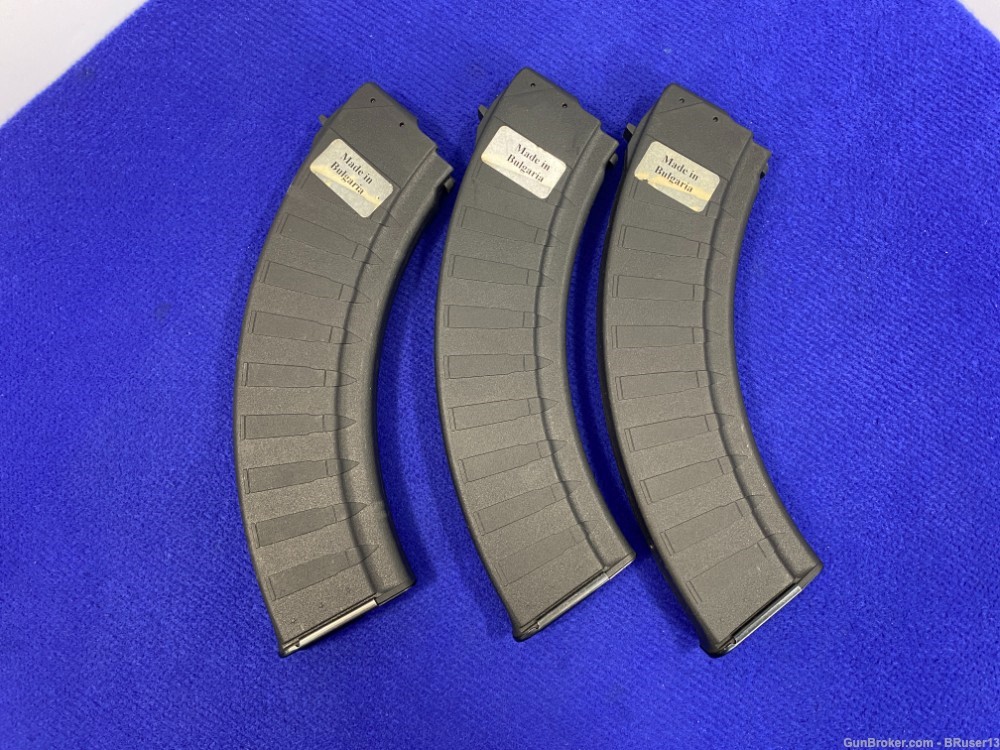 (3) Bulgarian Made Mags 7.62x39 * QUICK STEEL REINFORCED FEEDER CLIPS *-img-2