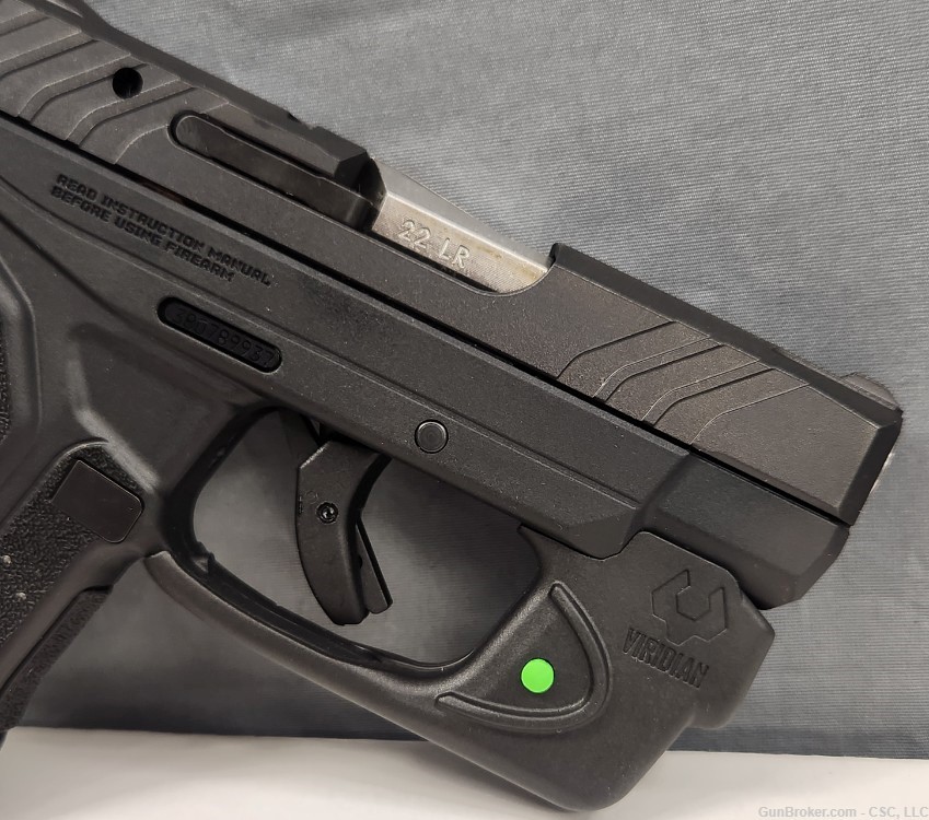 Ruger LCP II pistol 22LR with green Viridian laser-img-2