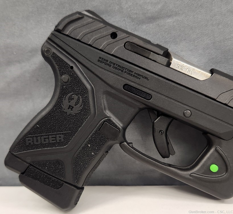 Ruger LCP II pistol 22LR with green Viridian laser-img-1