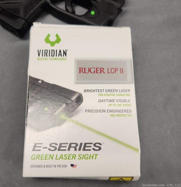 Ruger LCP II pistol 22LR with green Viridian laser-img-14