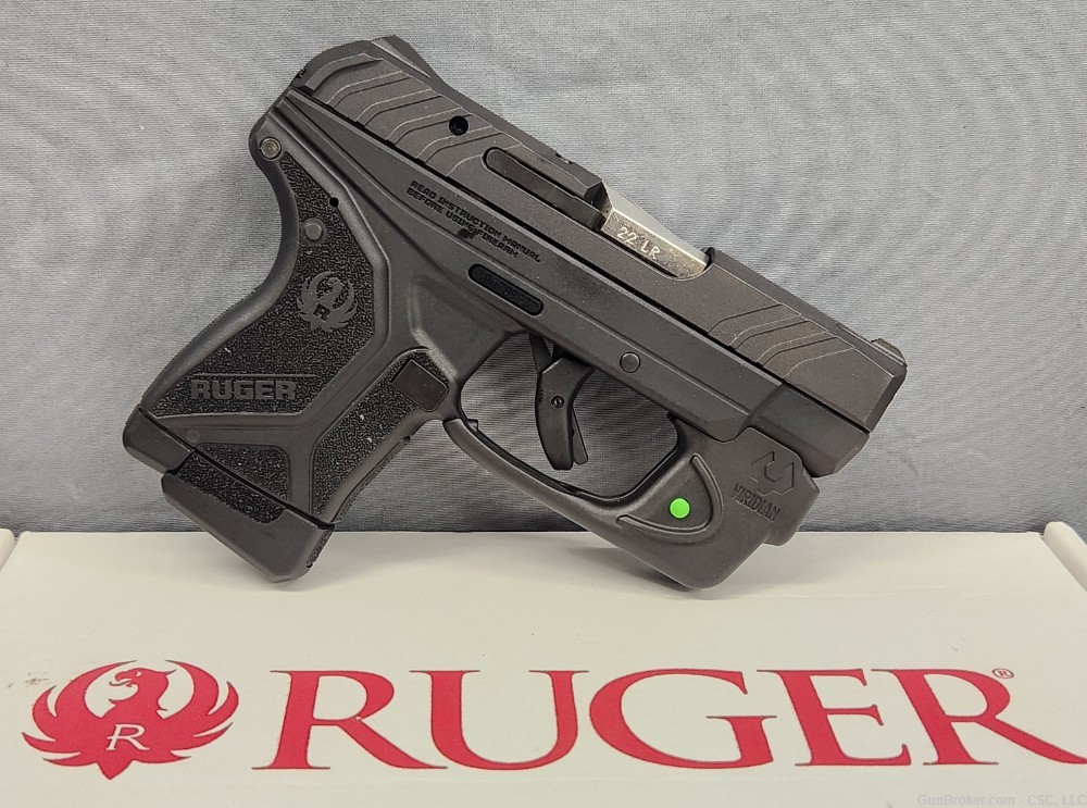 Ruger LCP II pistol 22LR with green Viridian laser-img-0