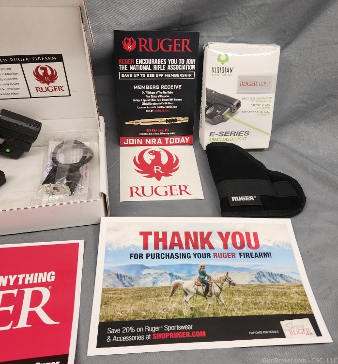 Ruger LCP II pistol 22LR with green Viridian laser-img-17