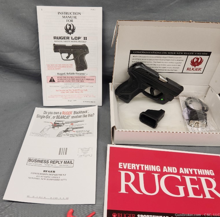 Ruger LCP II pistol 22LR with green Viridian laser-img-16