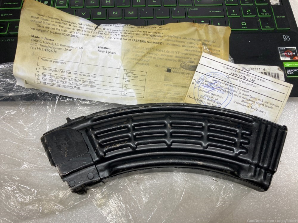 magizine for saiga 1,7.62 ribbed magizine from Russia -img-3