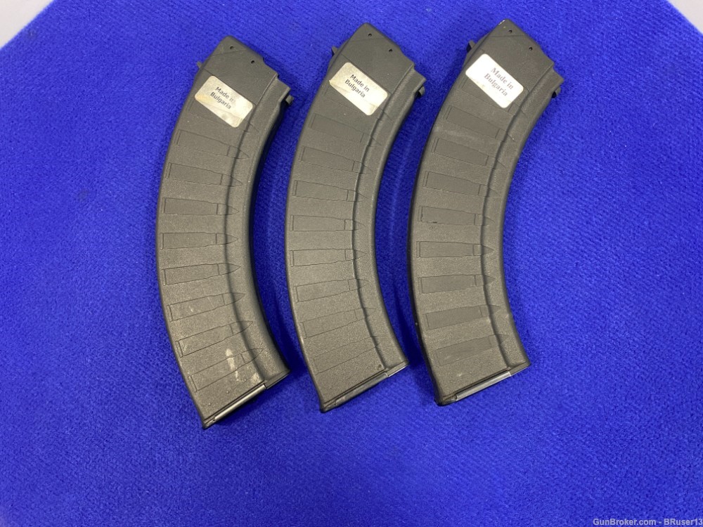 (3) Bulgarian Made Mags 7.62x39 * STRONG RELIABLE DISCHARGE  EXECUTION *-img-0
