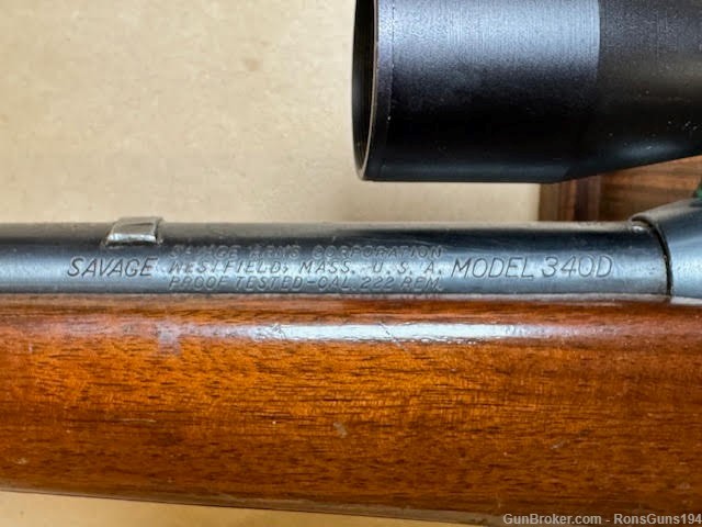 Savage 340D in 222 Rem, Charles Harvin 6x32 scope -img-13