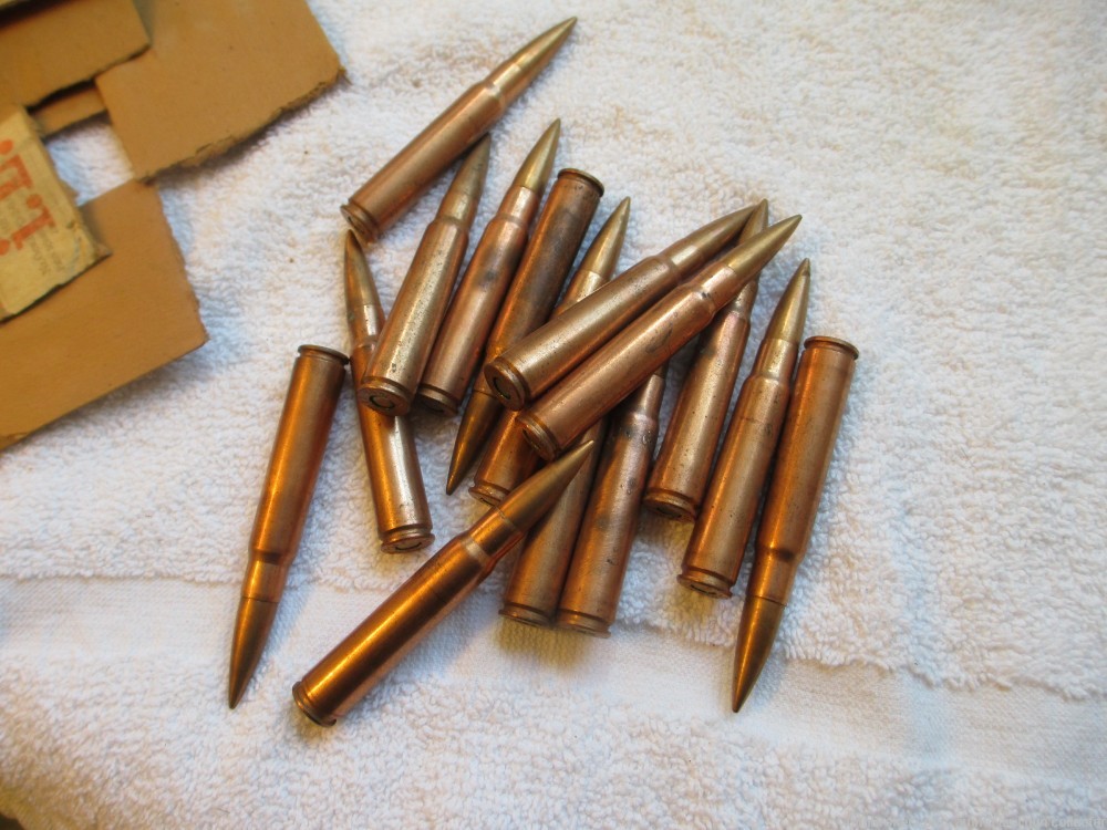15 ROUNDS of VINTAGE GERMAN 8MM MAUSER AMMO-img-0