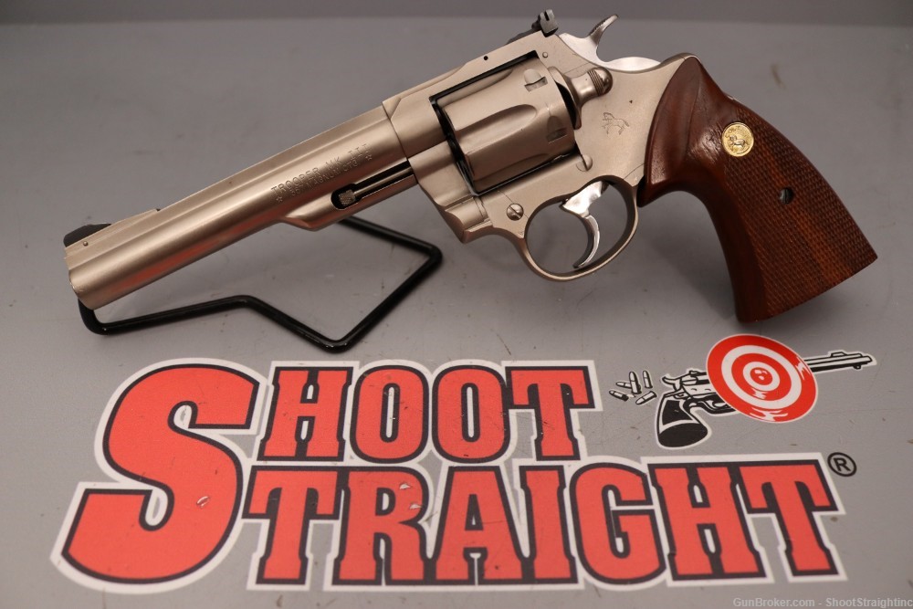 Colt Trooper MK III .357MAG / .38SPL 6" * Nickel Finish *-img-0