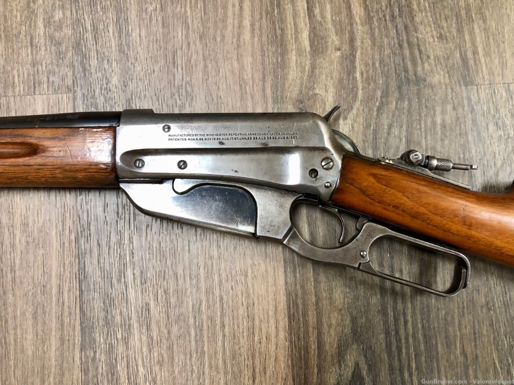Winchester Model 1895 .30-06 Rifle W/ Peep Sight-img-4