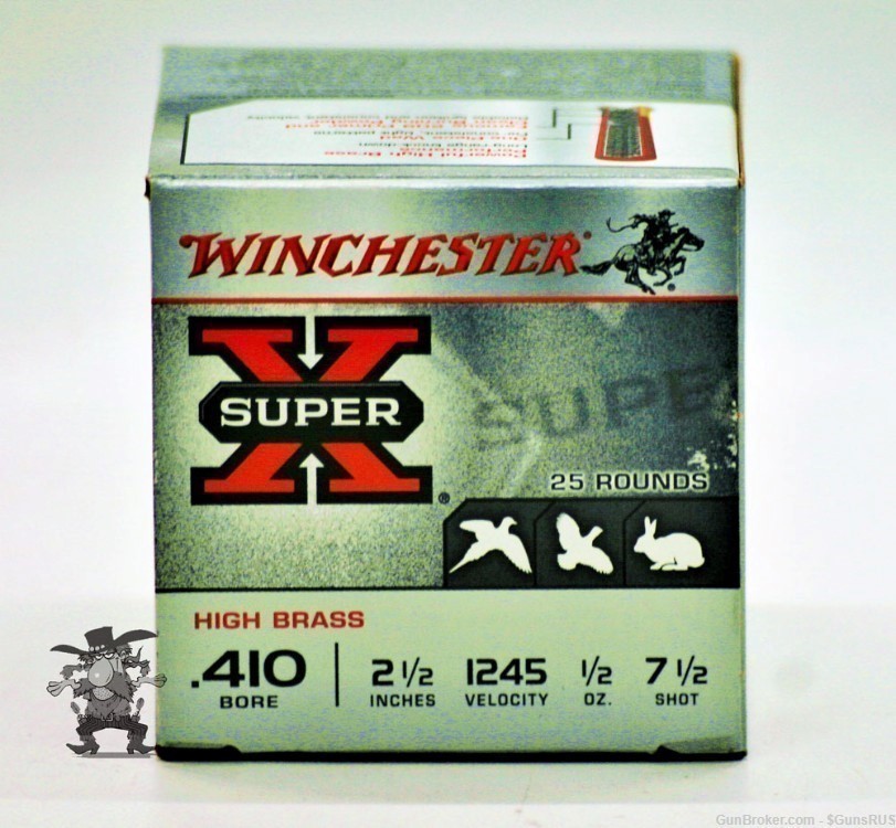 410 WINCHESTER High Brass .410 SuperX No,7.5 Shot Small Game 2½" 25 RDS-img-2
