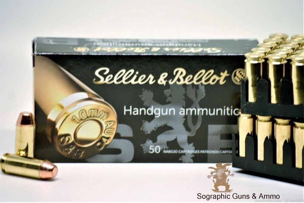 10mm SELLIER & BELLOT 10 MM AUTO AMMO 180 GRAIN FULL METAL JACKET 50 RDS-img-2