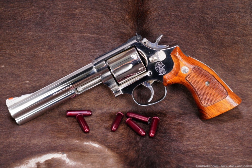 Smith & Wesson S&W 586-M 586-1 .357 Mag 6" Nickel DA/SA Revolver 1986-img-3