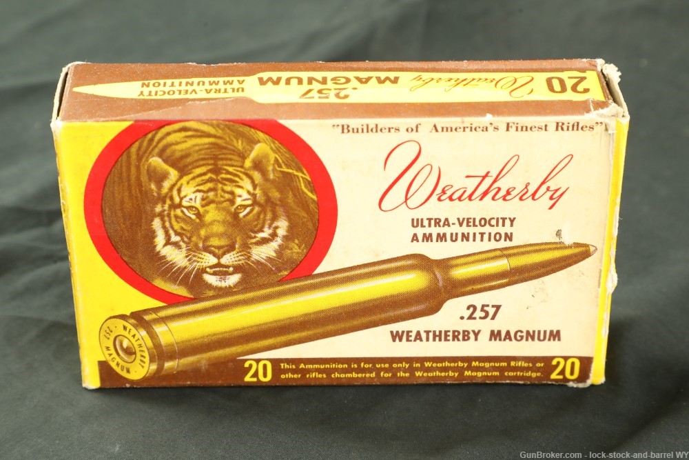 69x Vintage Weatherby .257 Wby. mag 87/100/117 Gr. SP Reloaded Ammo -img-5