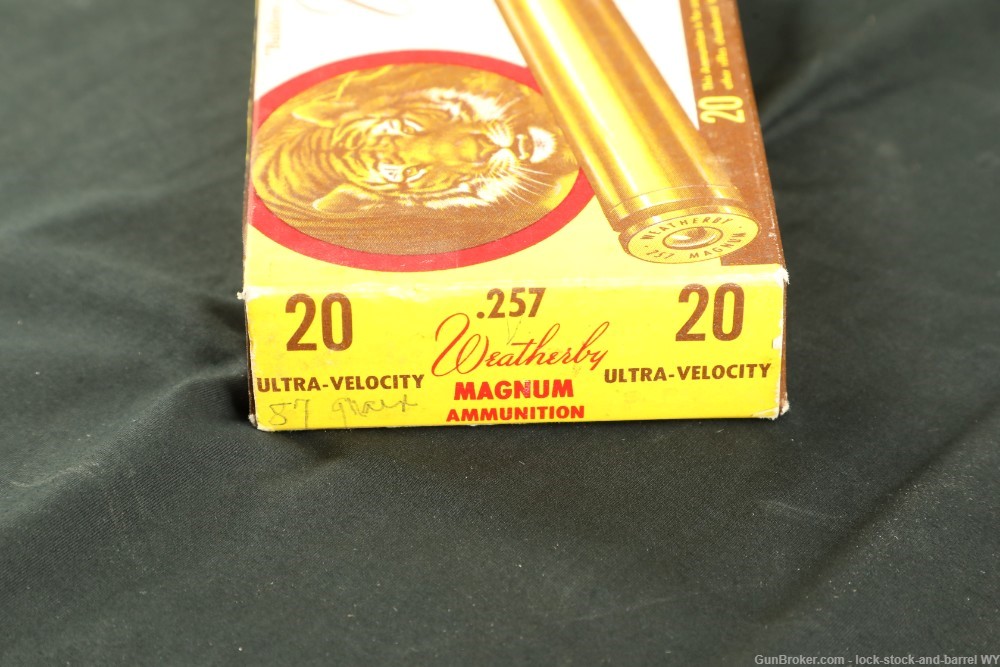 69x Vintage Weatherby .257 Wby. mag 87/100/117 Gr. SP Reloaded Ammo -img-8