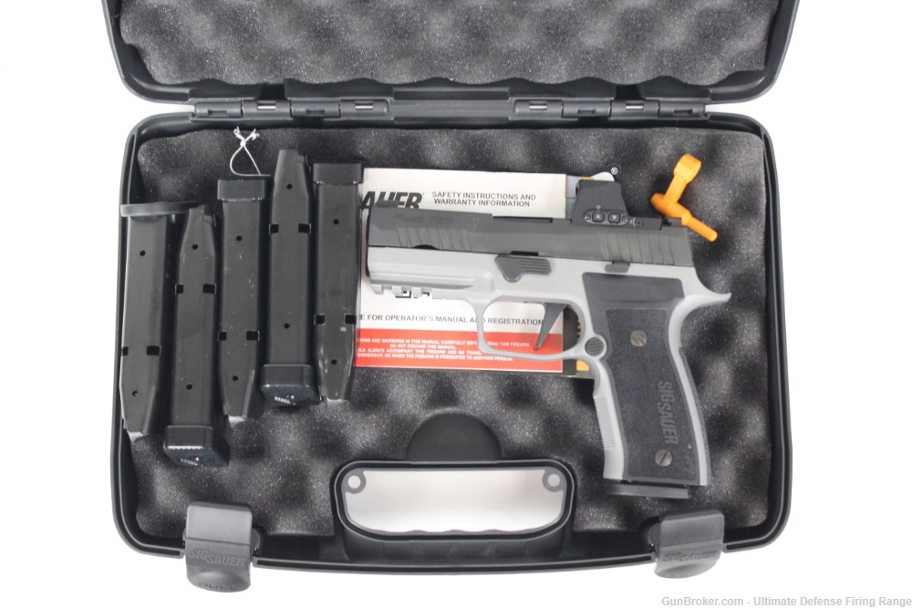 Excellent Sig Sauer P320 AXG Reverse 2-Tone 9mm Romeo X Sight (5) Mags -img-2