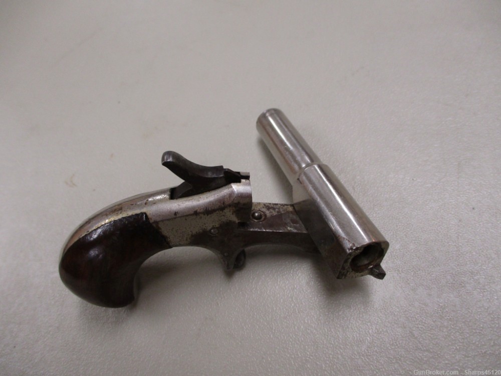 1860s Antique "Boot Pistol" side opening 32 rimfire PENNY AUCTION-img-2