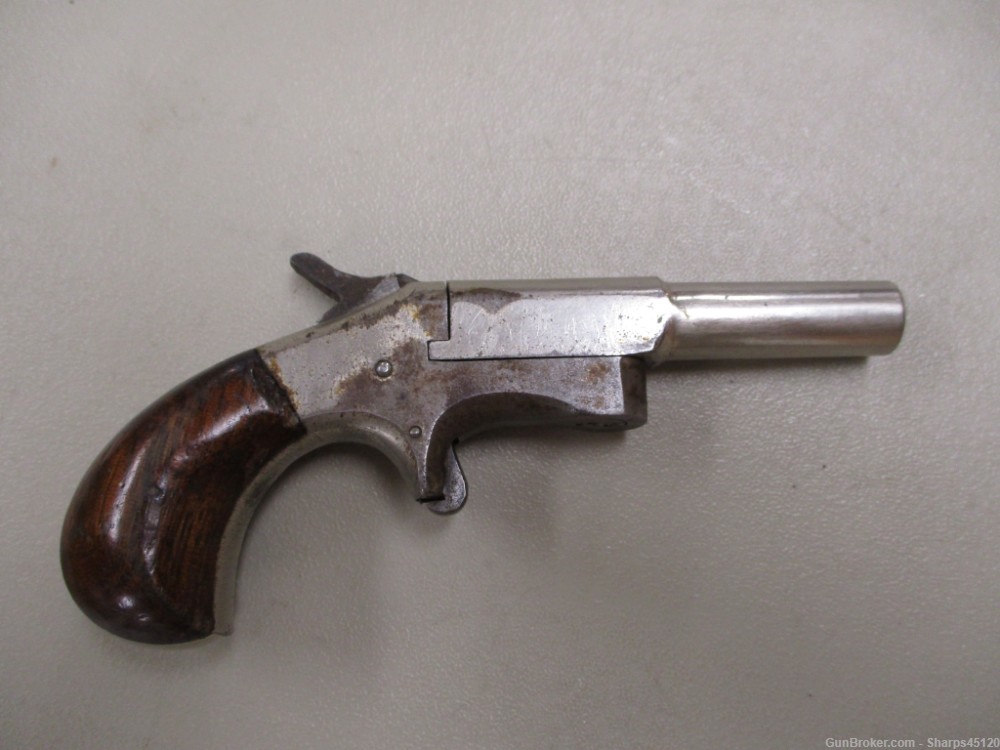 1860s Antique "Boot Pistol" side opening 32 rimfire PENNY AUCTION-img-1