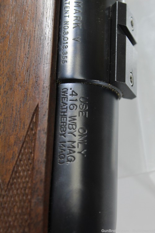  Left Handed Weatherby Mark V .416 Wby Mag Bolt Action Big Bore Rifle-img-33